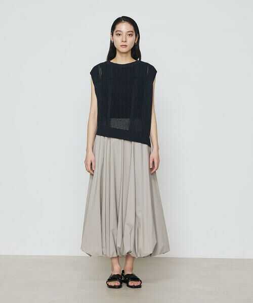 COMME CA COMFORT / コムサ・コンフォート（Lサイズ） その他トップス | 〔 +サイズ 〕 【2WAY】和紙×peフリーゼヤーン スクエアメッシュベスト | 詳細17