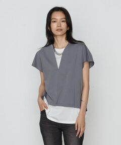 COMME CA COMFORT / コムサ・コンフォート（Lサイズ） カットソー | 〔 TALLサイズ 〕 TCポンチ アンサンブルプルオーバー