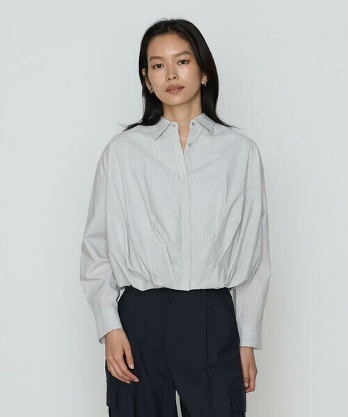 COMME CA COMFORT / コムサ・コンフォート（Lサイズ） シャツ・ブラウス | 〔 TALLサイズ 〕 コットンポプリンストライプ シャツ | 詳細3