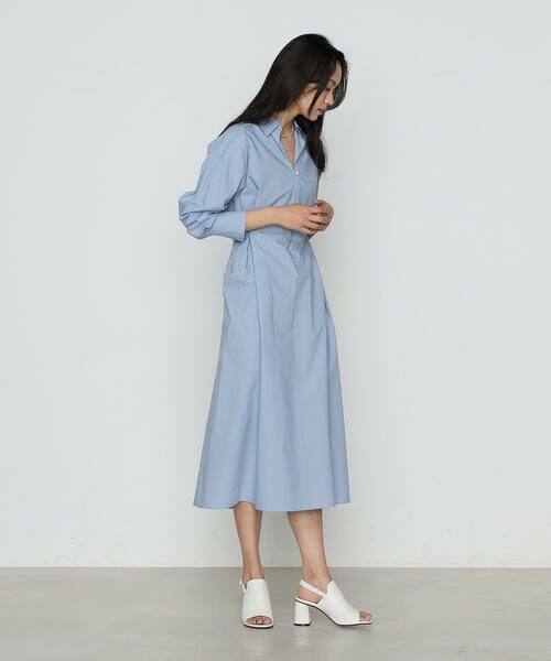 COMME CA COMFORT / コムサ・コンフォート（Lサイズ） ロング・マキシ丈ワンピース | 〔 TALLサイズ 〕 コットンポプリンストライプ シャツワンピース | 詳細4