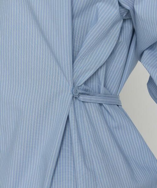 COMME CA COMFORT / コムサ・コンフォート（Lサイズ） ロング・マキシ丈ワンピース | 〔 TALLサイズ 〕 コットンポプリンストライプ シャツワンピース | 詳細10