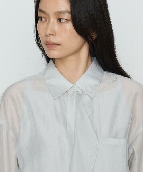 COMME CA COMFORT / コムサ・コンフォート（Lサイズ） シャツ・ブラウス | 〔 TALLサイズ 〕 シアーキュプラシルク シャツ | 詳細10
