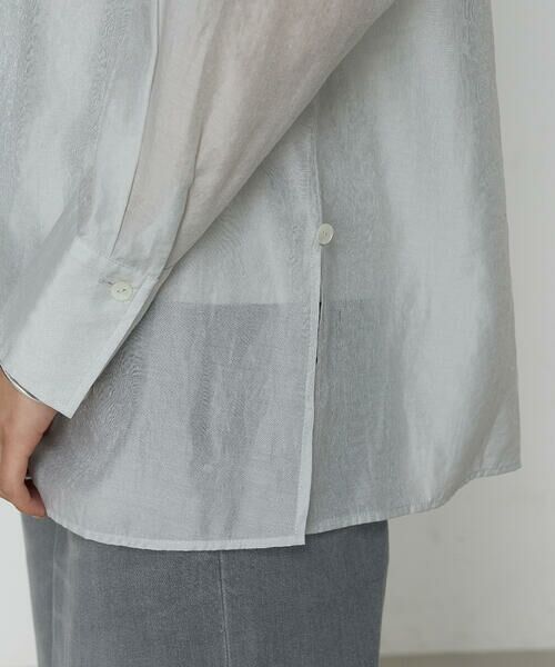 COMME CA COMFORT / コムサ・コンフォート（Lサイズ） シャツ・ブラウス | 〔 TALLサイズ 〕 シアーキュプラシルク シャツ | 詳細13