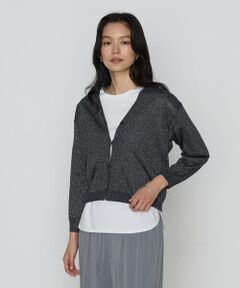 COMME CA COMFORT / コムサ・コンフォート（Lサイズ） カーディガン・ボレロ | 〔 TALLサイズ 〕 ラメリネンニット カーディガン