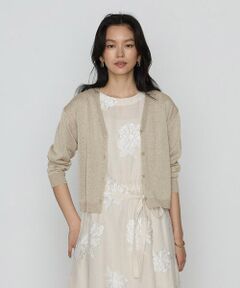 COMME CA COMFORT / コムサ・コンフォート（Lサイズ） カーディガン・ボレロ | 〔 TALLサイズ 〕 ラメリネンニット カーディガン