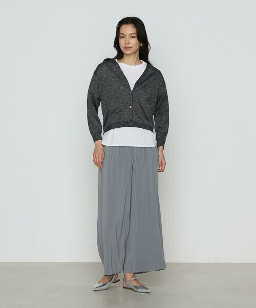 COMME CA COMFORT / コムサ・コンフォート（Lサイズ） カーディガン・ボレロ | 〔 TALLサイズ 〕 ラメリネンニット カーディガン | 詳細1