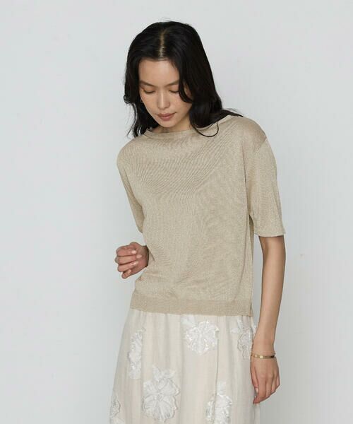 COMME CA COMFORT / コムサ・コンフォート（Lサイズ） ニット・セーター | 〔 TALLサイズ 〕 ラメリネンニット プルオーバー | 詳細11