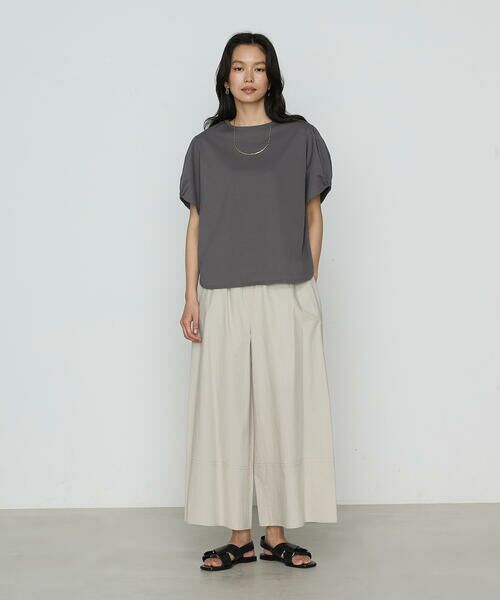 COMME CA COMFORT / コムサ・コンフォート（Lサイズ） その他パンツ | 〔 TALLサイズ 〕 コットンタイプライター ギャザーワイドパンツ | 詳細2