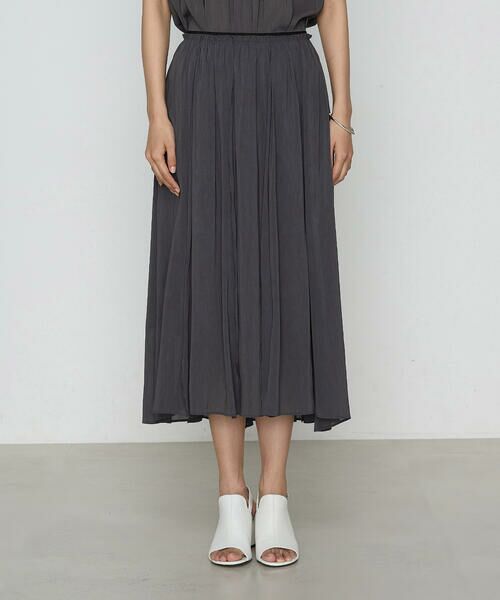 COMME CA COMFORT / コムサ・コンフォート（Lサイズ） ロング・マキシ丈スカート | 〔 TALLサイズ 〕 【セットアップ対応】シャンブレーカッセン スカート | 詳細5