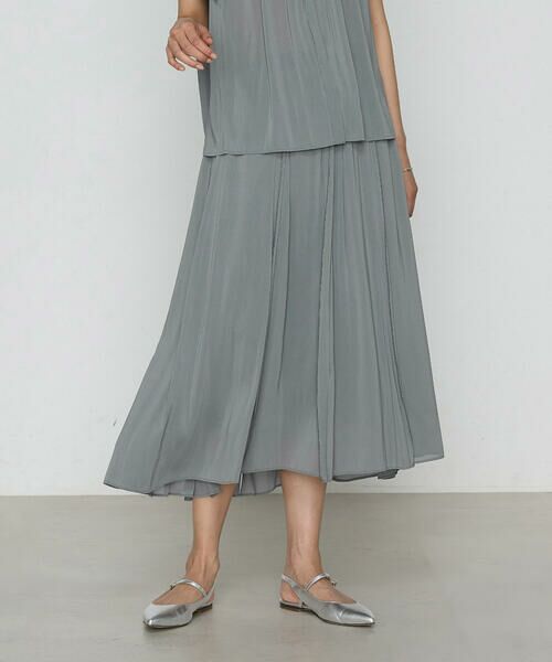 COMME CA COMFORT / コムサ・コンフォート（Lサイズ） ロング・マキシ丈スカート | 〔 TALLサイズ 〕 【セットアップ対応】シャンブレーカッセン スカート | 詳細17