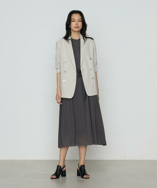 COMME CA COMFORT / コムサ・コンフォート（Lサイズ） ロング・マキシ丈ワンピース | 〔 TALLサイズ 〕 シャンブレーカッセン シャツドレス | 詳細3