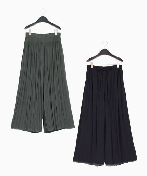 COMME CA COMFORT / コムサ・コンフォート(Lサイズ) その他パンツ | 〔 TALLサイズ 〕 シフォン×シャンブレーカッセン リバーシブルパンツ | 詳細23