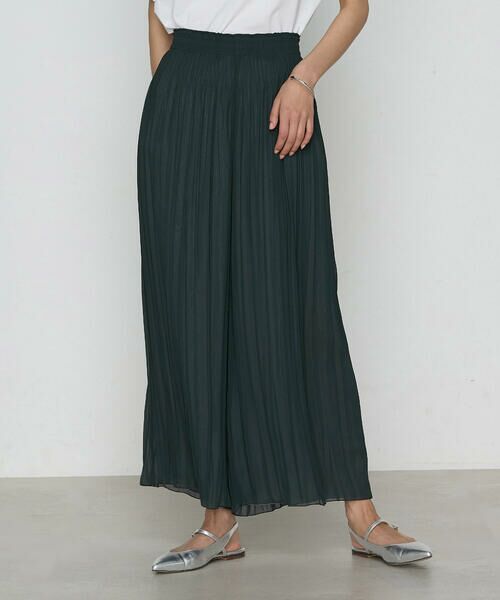 COMME CA COMFORT / コムサ・コンフォート(Lサイズ) その他パンツ | 〔 TALLサイズ 〕 シフォン×シャンブレーカッセン リバーシブルパンツ(21:グリーン×ライトカーキ)