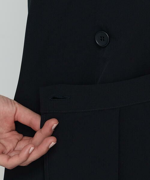 COMME CA COMFORT / コムサ・コンフォート（Lサイズ） ロング・マキシ丈ワンピース | 〔 +サイズ 〕 ストレッチタフタ シャツドレス | 詳細10