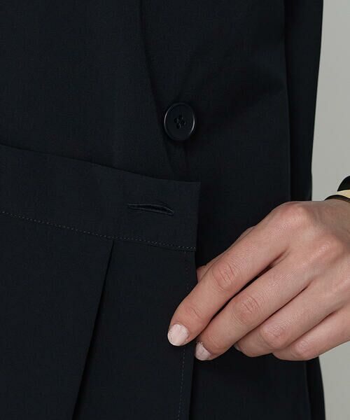 COMME CA COMFORT / コムサ・コンフォート（Lサイズ） ロング・マキシ丈ワンピース | 〔 +サイズ 〕 ストレッチタフタ シャツドレス | 詳細11