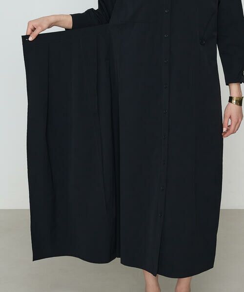 COMME CA COMFORT / コムサ・コンフォート（Lサイズ） ロング・マキシ丈ワンピース | 〔 +サイズ 〕 ストレッチタフタ シャツドレス | 詳細13