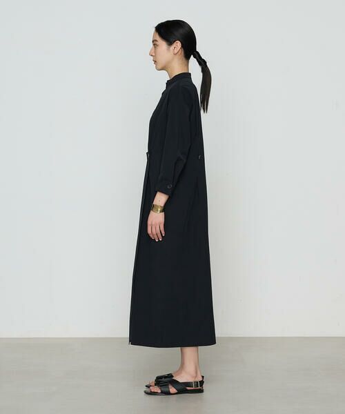 COMME CA COMFORT / コムサ・コンフォート（Lサイズ） ロング・マキシ丈ワンピース | 〔 +サイズ 〕 ストレッチタフタ シャツドレス | 詳細4