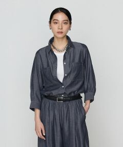 COMME CA COMFORT / コムサ・コンフォート（Lサイズ） シャツ・ブラウス | 〔 +サイズ 〕 オトナシャンブレー たっぷりシャツ