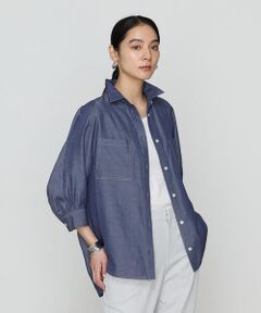 COMME CA COMFORT / コムサ・コンフォート（Lサイズ） シャツ・ブラウス | 〔 +サイズ 〕 オトナシャンブレー たっぷりシャツ