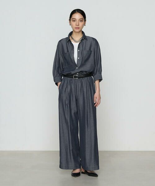 COMME CA COMFORT / コムサ・コンフォート（Lサイズ） シャツ・ブラウス | 〔 +サイズ 〕 オトナシャンブレー たっぷりシャツ | 詳細1