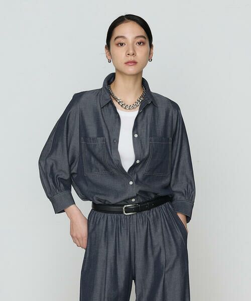 COMME CA COMFORT / コムサ・コンフォート（Lサイズ） シャツ・ブラウス | 〔 +サイズ 〕 オトナシャンブレー たっぷりシャツ | 詳細3