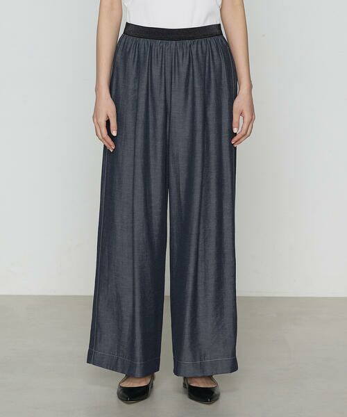 COMME CA COMFORT / コムサ・コンフォート（Lサイズ） その他パンツ | 〔 +サイズ 〕 オトナシャンブレー タックワイドパンツ | 詳細10