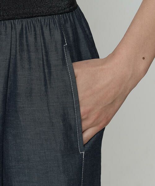 COMME CA COMFORT / コムサ・コンフォート（Lサイズ） その他パンツ | 〔 +サイズ 〕 オトナシャンブレー タックワイドパンツ | 詳細14