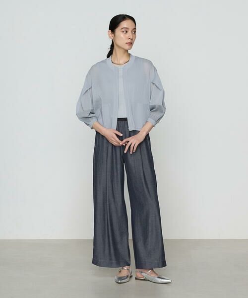 COMME CA COMFORT / コムサ・コンフォート（Lサイズ） その他パンツ | 〔 +サイズ 〕 オトナシャンブレー タックワイドパンツ | 詳細3