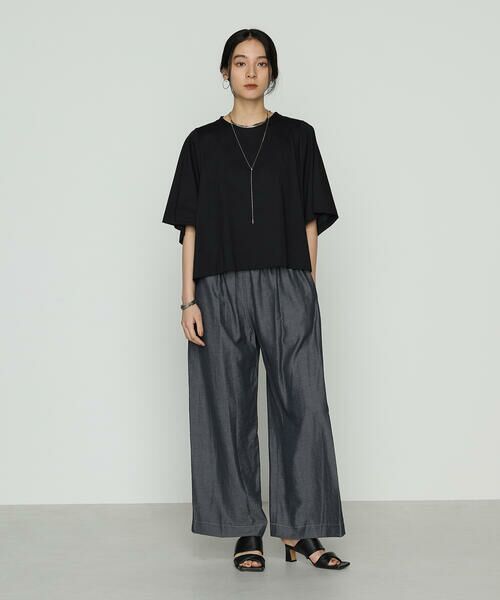 COMME CA COMFORT / コムサ・コンフォート（Lサイズ） その他パンツ | 〔 +サイズ 〕 オトナシャンブレー タックワイドパンツ | 詳細6