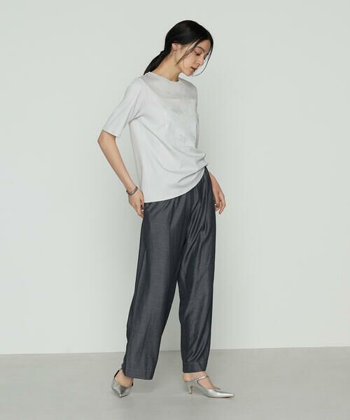 COMME CA COMFORT / コムサ・コンフォート（Lサイズ） その他パンツ | 〔 +サイズ 〕 オトナシャンブレー タックワイドパンツ | 詳細7