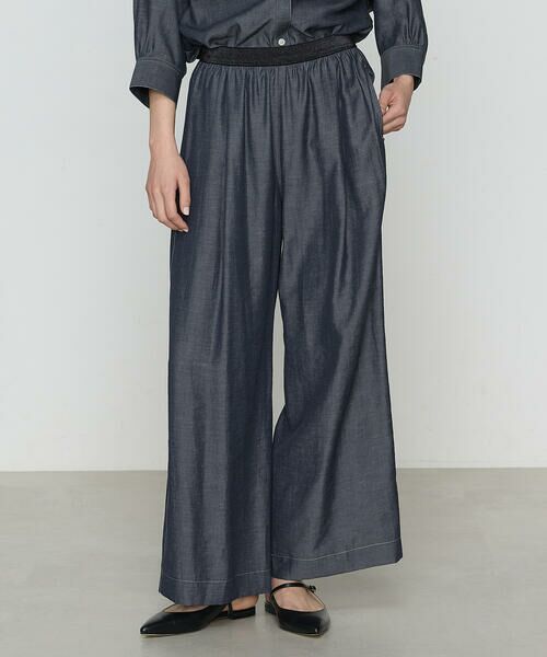 COMME CA COMFORT / コムサ・コンフォート（Lサイズ） その他パンツ | 〔 +サイズ 〕 オトナシャンブレー タックワイドパンツ | 詳細8