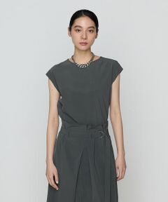 COMME CA COMFORT / コムサ・コンフォート（Lサイズ） カットソー | 〔 +サイズ 〕 【セットアップ対応】ナイロン2WAYストレッチ ノースリーブプルオーバー