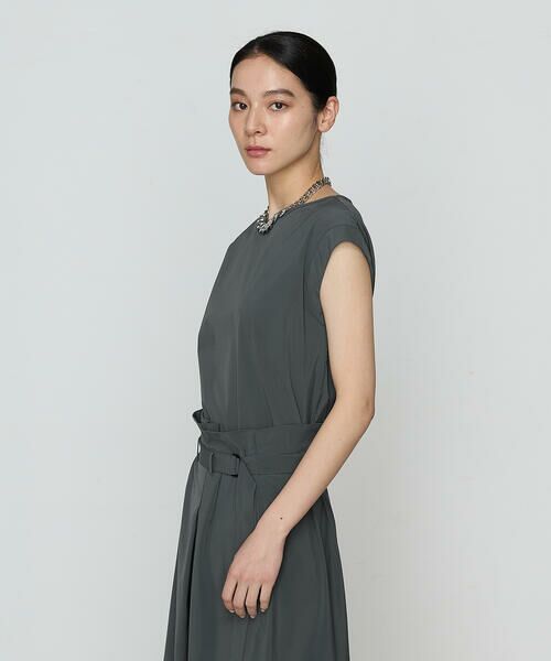 COMME CA COMFORT / コムサ・コンフォート（Lサイズ） カットソー | 〔 +サイズ 〕 【セットアップ対応】ナイロン2WAYストレッチ ノースリーブプルオーバー | 詳細3