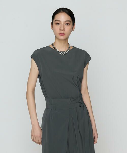 COMME CA COMFORT / コムサ・コンフォート（Lサイズ） カットソー | 〔 +サイズ 〕 【セットアップ対応】ナイロン2WAYストレッチ ノースリーブプルオーバー | 詳細4