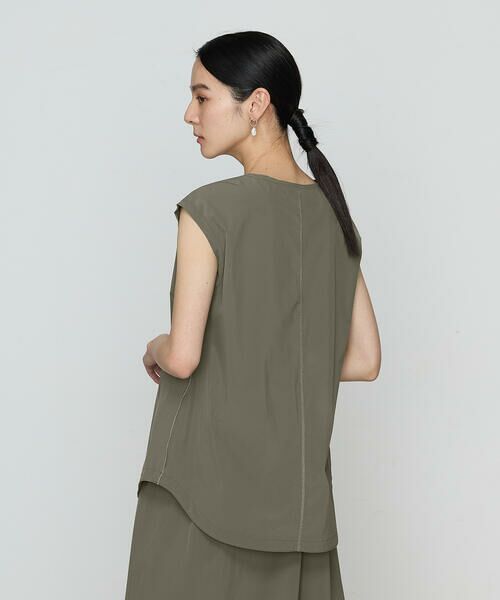 COMME CA COMFORT / コムサ・コンフォート（Lサイズ） カットソー | 〔 +サイズ 〕 【セットアップ対応】ナイロン2WAYストレッチ ノースリーブプルオーバー | 詳細19