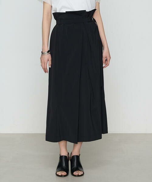 COMME CA COMFORT / コムサ・コンフォート（Lサイズ） ロング・マキシ丈スカート | 〔 +サイズ 〕 【セットアップ対応】ナイロン2WAYストレッチ ラップ風スカート | 詳細11