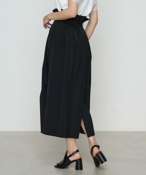 COMME CA COMFORT / コムサ・コンフォート（Lサイズ） ロング・マキシ丈スカート | 〔 +サイズ 〕 【セットアップ対応】ナイロン2WAYストレッチ ラップ風スカート | 詳細12