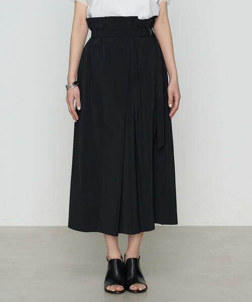COMME CA COMFORT / コムサ・コンフォート（Lサイズ） ロング・マキシ丈スカート | 〔 +サイズ 〕 【セットアップ対応】ナイロン2WAYストレッチ ラップ風スカート | 詳細13