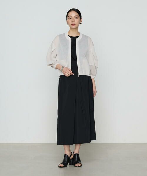 COMME CA COMFORT / コムサ・コンフォート（Lサイズ） ロング・マキシ丈スカート | 〔 +サイズ 〕 【セットアップ対応】ナイロン2WAYストレッチ ラップ風スカート | 詳細7