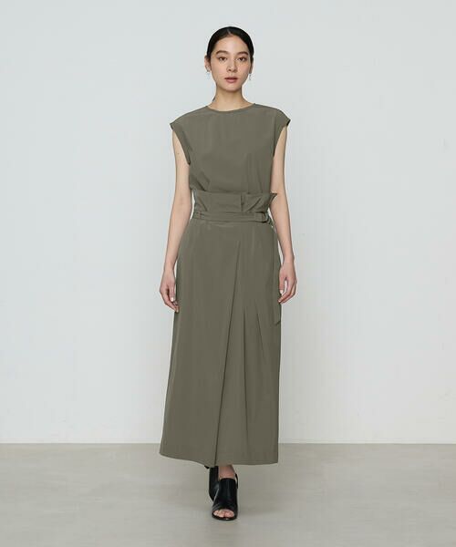 COMME CA COMFORT / コムサ・コンフォート（Lサイズ） ロング・マキシ丈スカート | 〔 +サイズ 〕 【セットアップ対応】ナイロン2WAYストレッチ ラップ風スカート | 詳細20