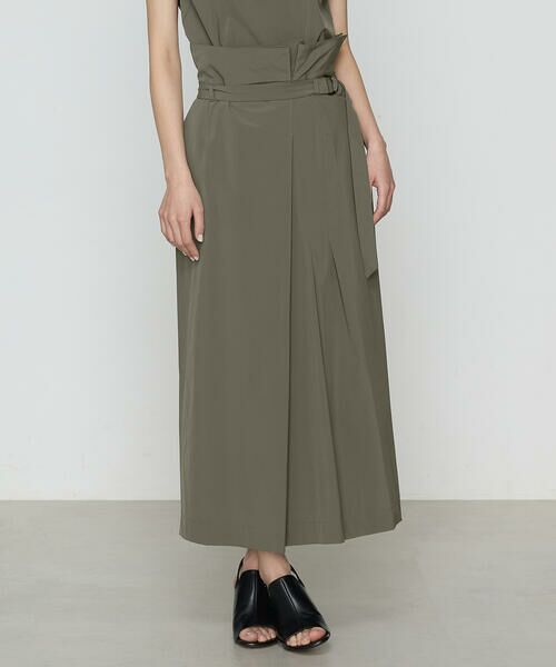 COMME CA COMFORT / コムサ・コンフォート（Lサイズ） ロング・マキシ丈スカート | 〔 +サイズ 〕 【セットアップ対応】ナイロン2WAYストレッチ ラップ風スカート | 詳細22