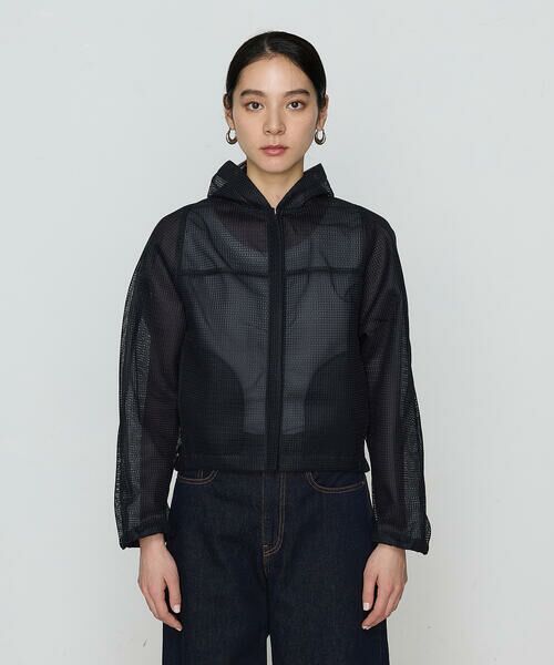 COMME CA COMFORT / コムサ・コンフォート（Lサイズ） ブルゾン | 〔 +サイズ 〕 ラッセルメッシュダンボール シアーブルゾン | 詳細9
