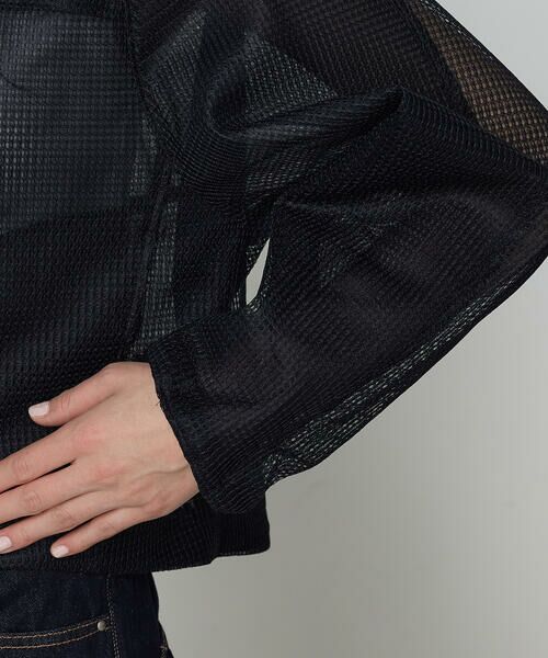 COMME CA COMFORT / コムサ・コンフォート（Lサイズ） ブルゾン | 〔 +サイズ 〕 ラッセルメッシュダンボール シアーブルゾン | 詳細13
