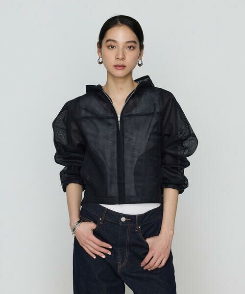 COMME CA COMFORT / コムサ・コンフォート（Lサイズ） ブルゾン | 〔 +サイズ 〕 ラッセルメッシュダンボール シアーブルゾン | 詳細7