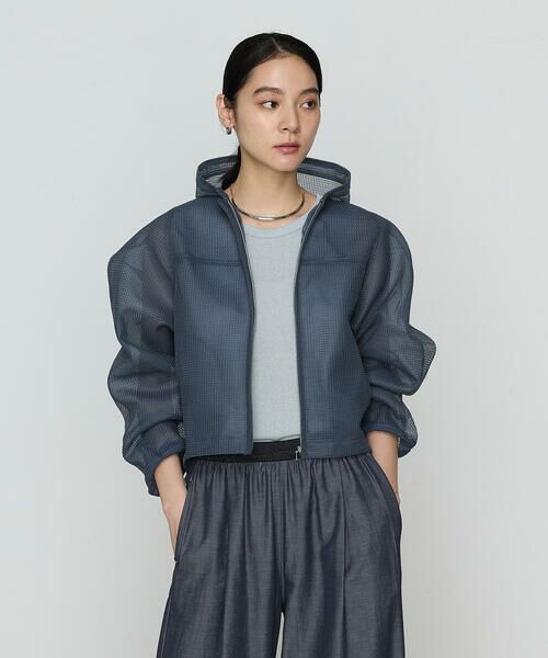 COMME CA COMFORT / コムサ・コンフォート（Lサイズ） ブルゾン | 〔 +サイズ 〕 ラッセルメッシュダンボール シアーブルゾン | 詳細18