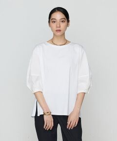 COMME CA COMFORT / コムサ・コンフォート（Lサイズ） カットソー | 〔 +サイズ 〕 プレーティング天竺 ドッキングプルオーバー