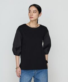 COMME CA COMFORT / コムサ・コンフォート（Lサイズ） カットソー | 〔 +サイズ 〕 プレーティング天竺 ドッキングプルオーバー