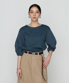 COMME CA COMFORT / コムサ・コンフォート（Lサイズ） カットソー | 〔 +サイズ 〕 プレーティング天竺 ドッキングプルオーバー