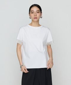 COMME CA COMFORT / コムサ・コンフォート（Lサイズ） Tシャツ | 〔 +サイズ 〕 プレーティング天竺 袖シアーTシャツ