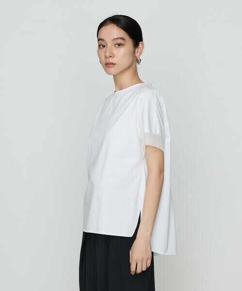 COMME CA COMFORT / コムサ・コンフォート（Lサイズ） Tシャツ | 〔 +サイズ 〕 プレーティング天竺 袖シアーTシャツ | 詳細3